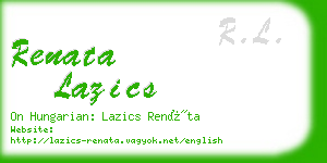 renata lazics business card